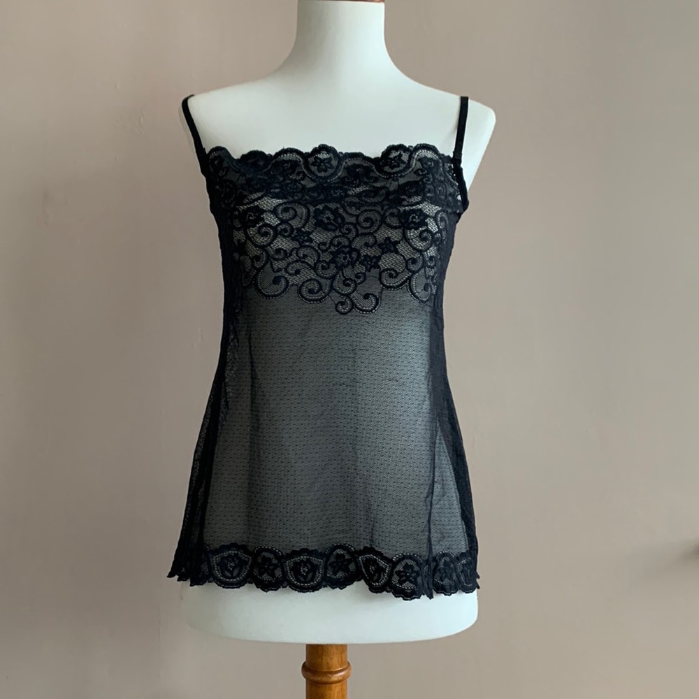 Sheer Black Lace Cami
